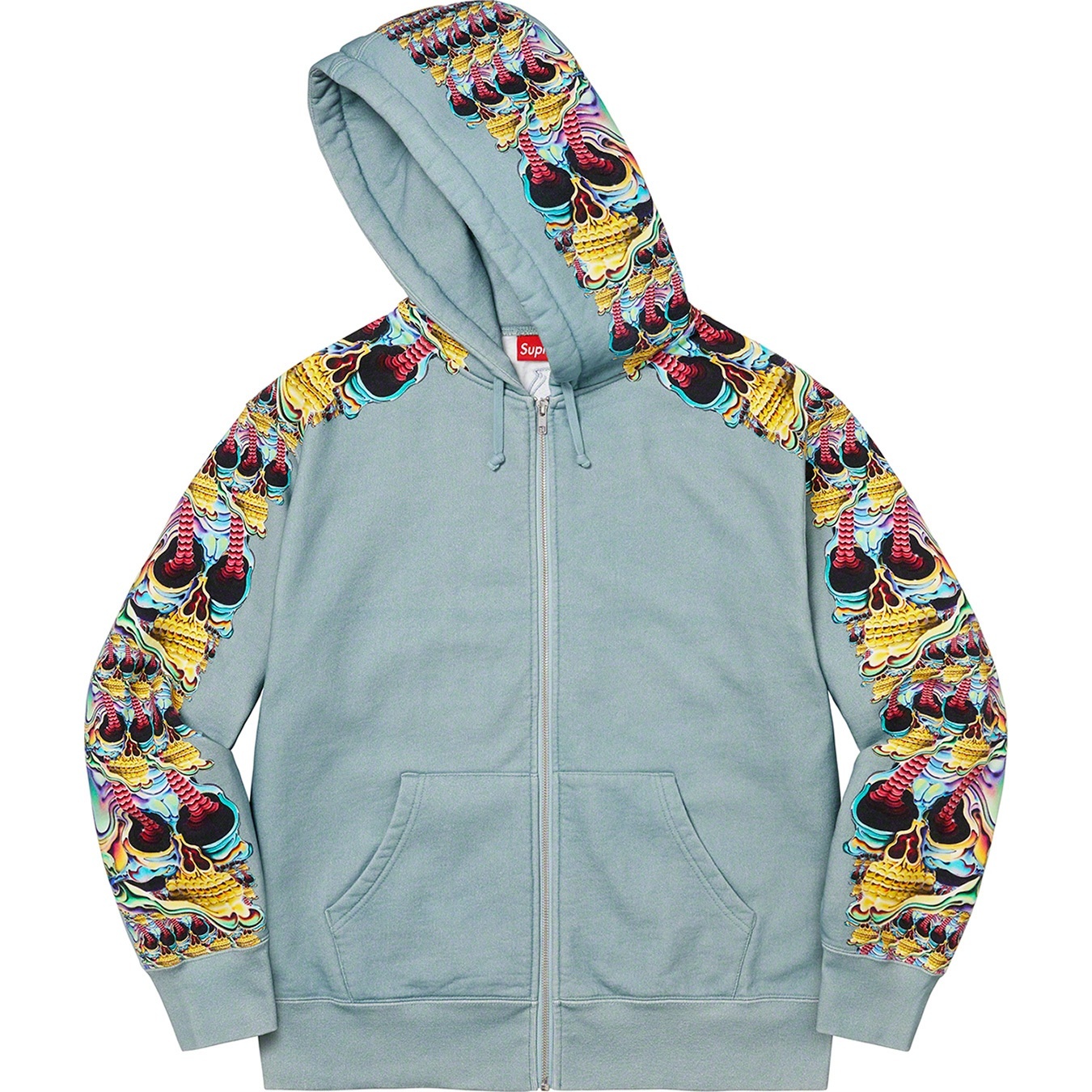 Skulls Zip Up Hooded Sweatshirt view 7